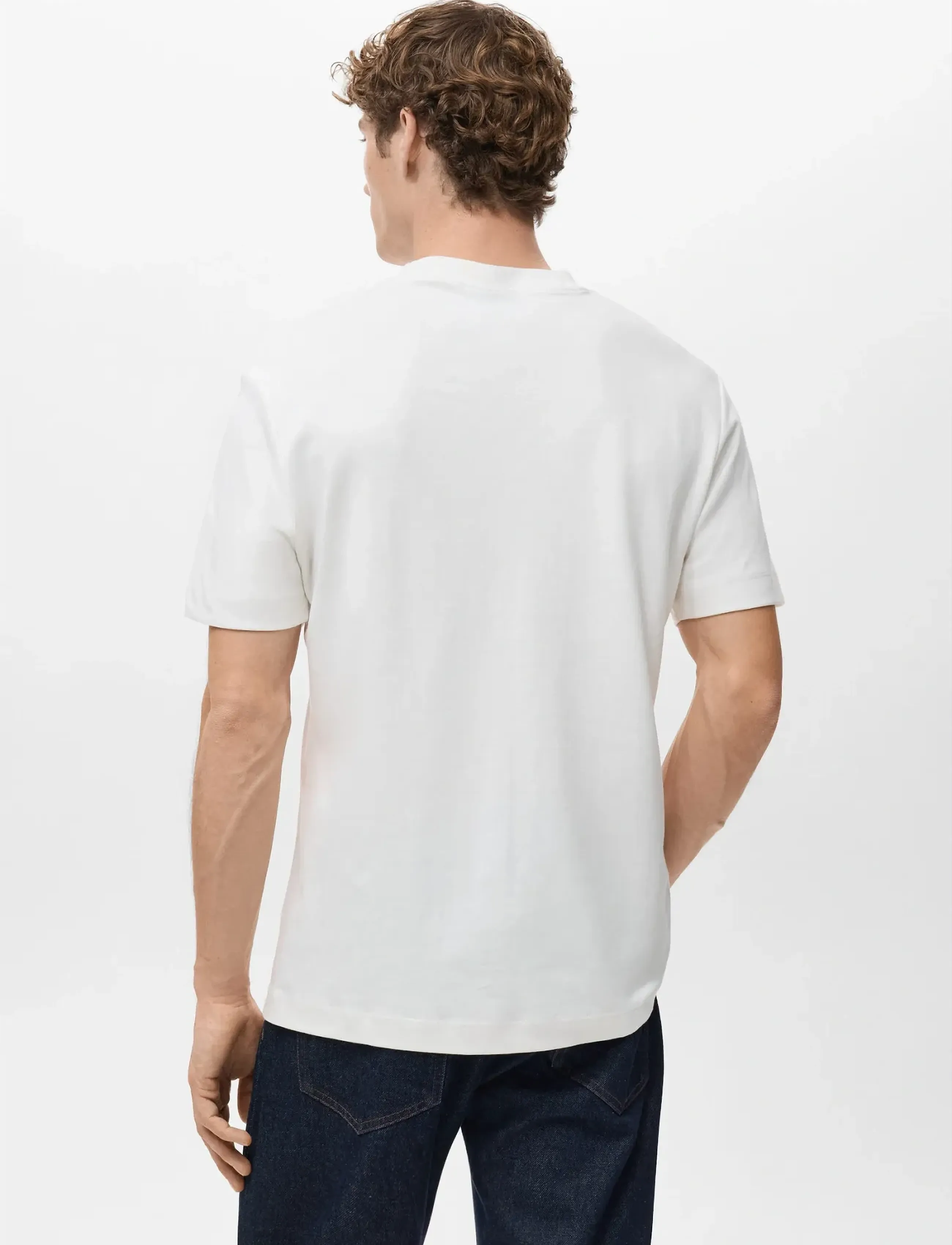 Mango - Medium weight regular fit T-shirt - die niedrigsten preise - natural white - 3