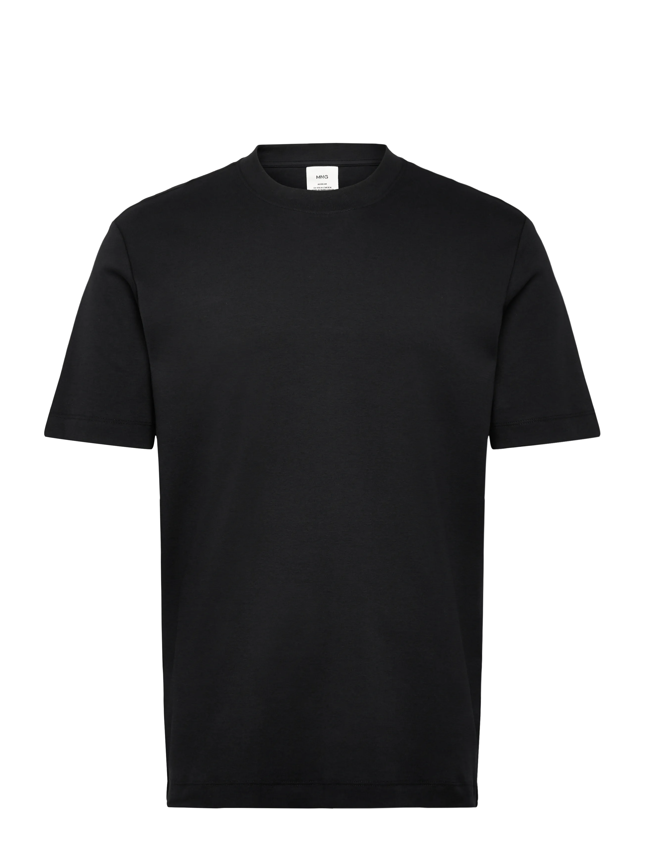 MANGO Medium Weight Regular Fit T-Shirt Navy - S - Herren