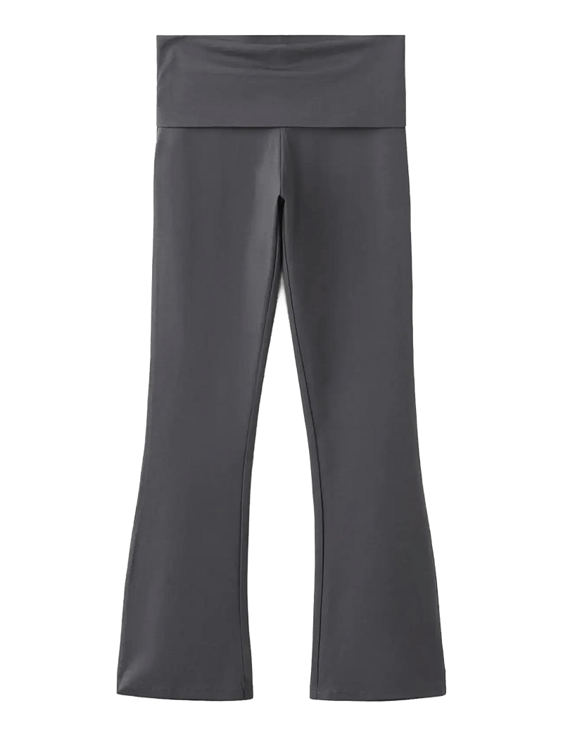 Mango - Flared leggings - trainingshosen - charcoal - 0