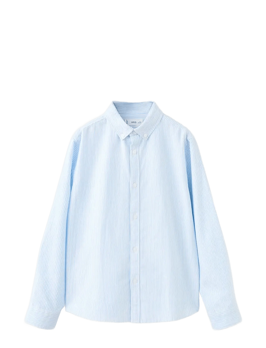 Mango - Striped Oxford shirt - langærmede skjorter - lt-pastel blue - 1