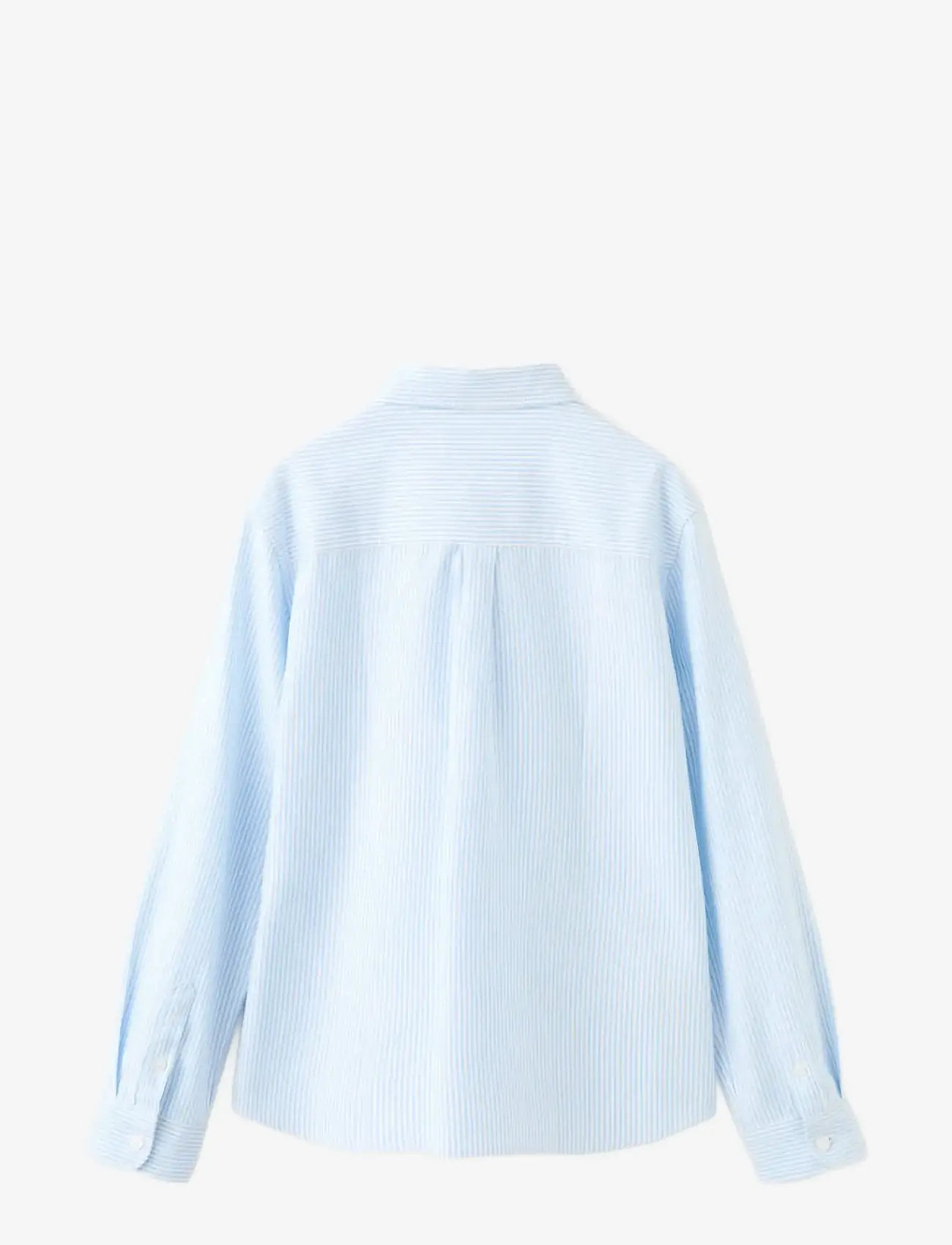 Mango - Striped Oxford shirt - långärmade skjortor - lt-pastel blue - 2