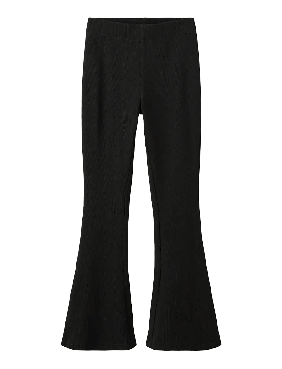 Mango - Flared cotton leggings - leggings - black - 0