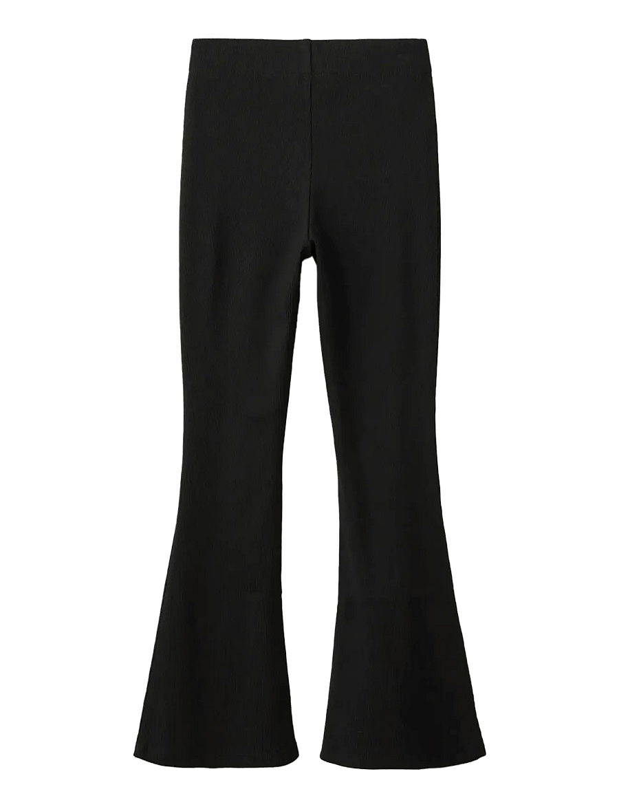 Mango - Flared cotton leggings - leggings - black - 1