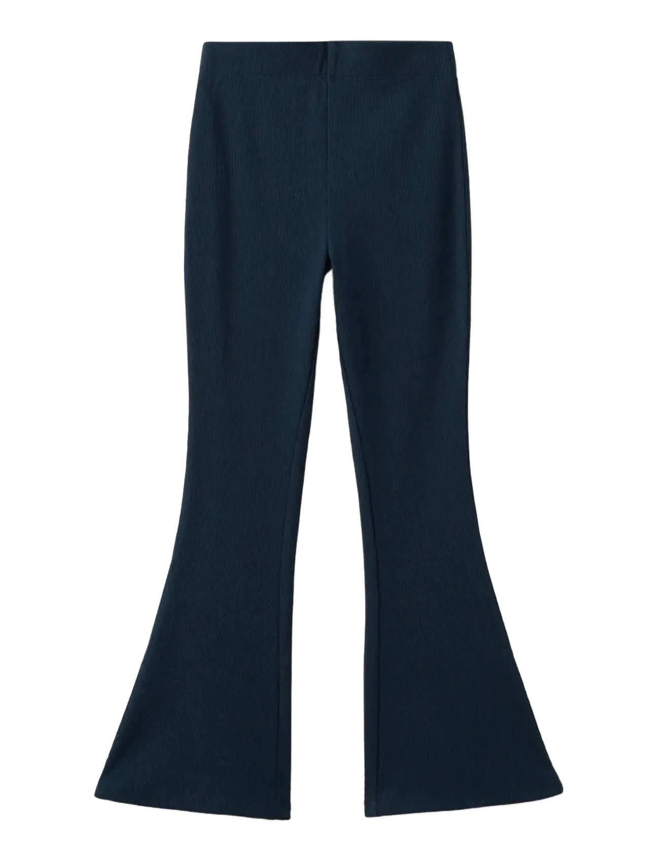 Mango Flared Cotton Leggings, Børn, Flared Leggings, Navy, Str: 152