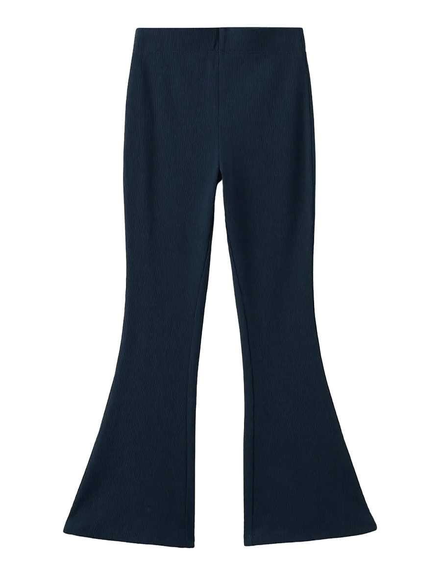 Mango - Flared cotton leggings - leggings - navy - 0