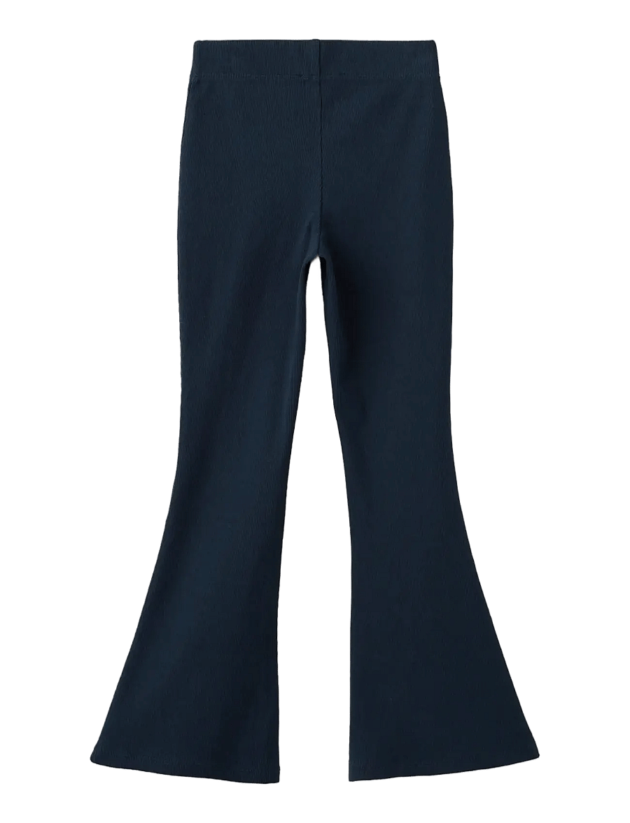 Mango - Flared cotton leggings - leggings - navy - 1