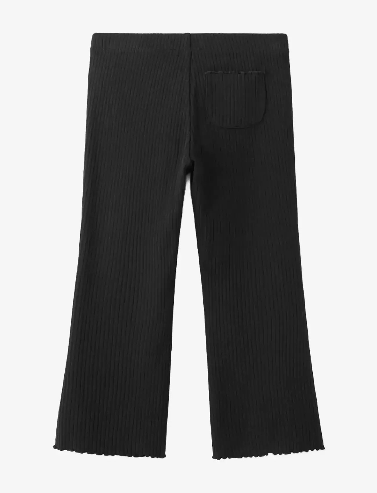 Mango - Ribbed flared leggings - leggings - black - 2