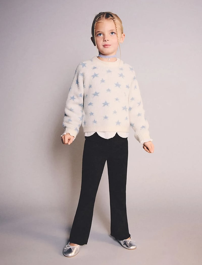 Mango - Ribbed flared leggings - leggings - black - 0