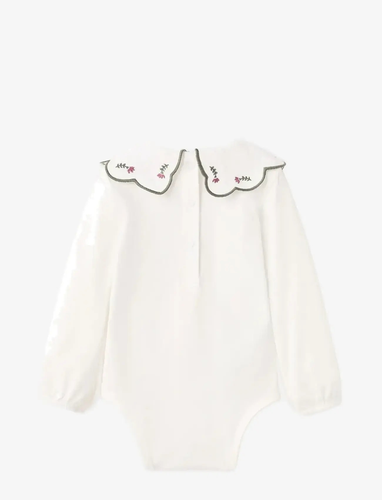 Mango - Embroidered babydoll-neck body - langærmede bodyer - natural white - 1