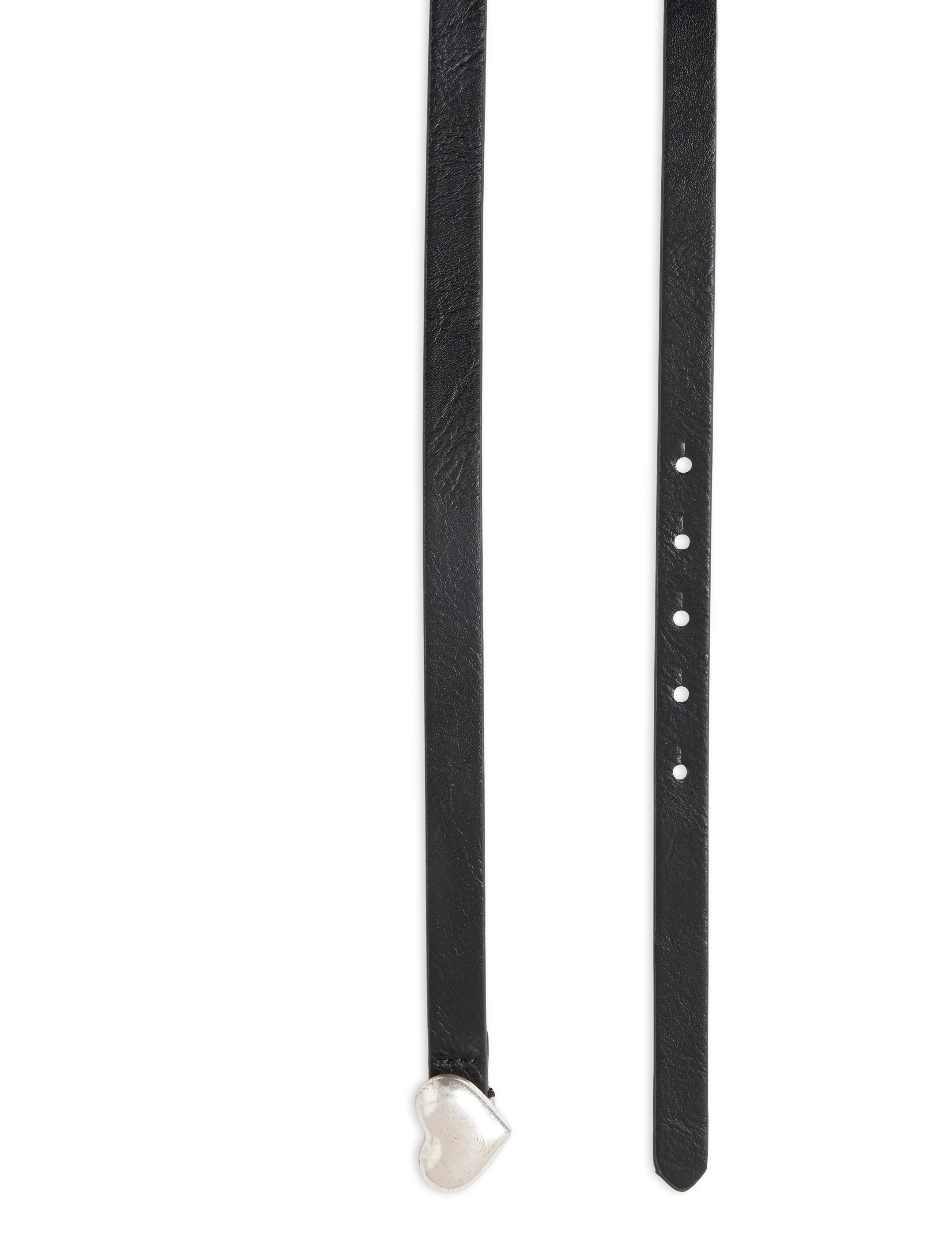 Mango - Heart skinny belt - laveste priser - black - 1