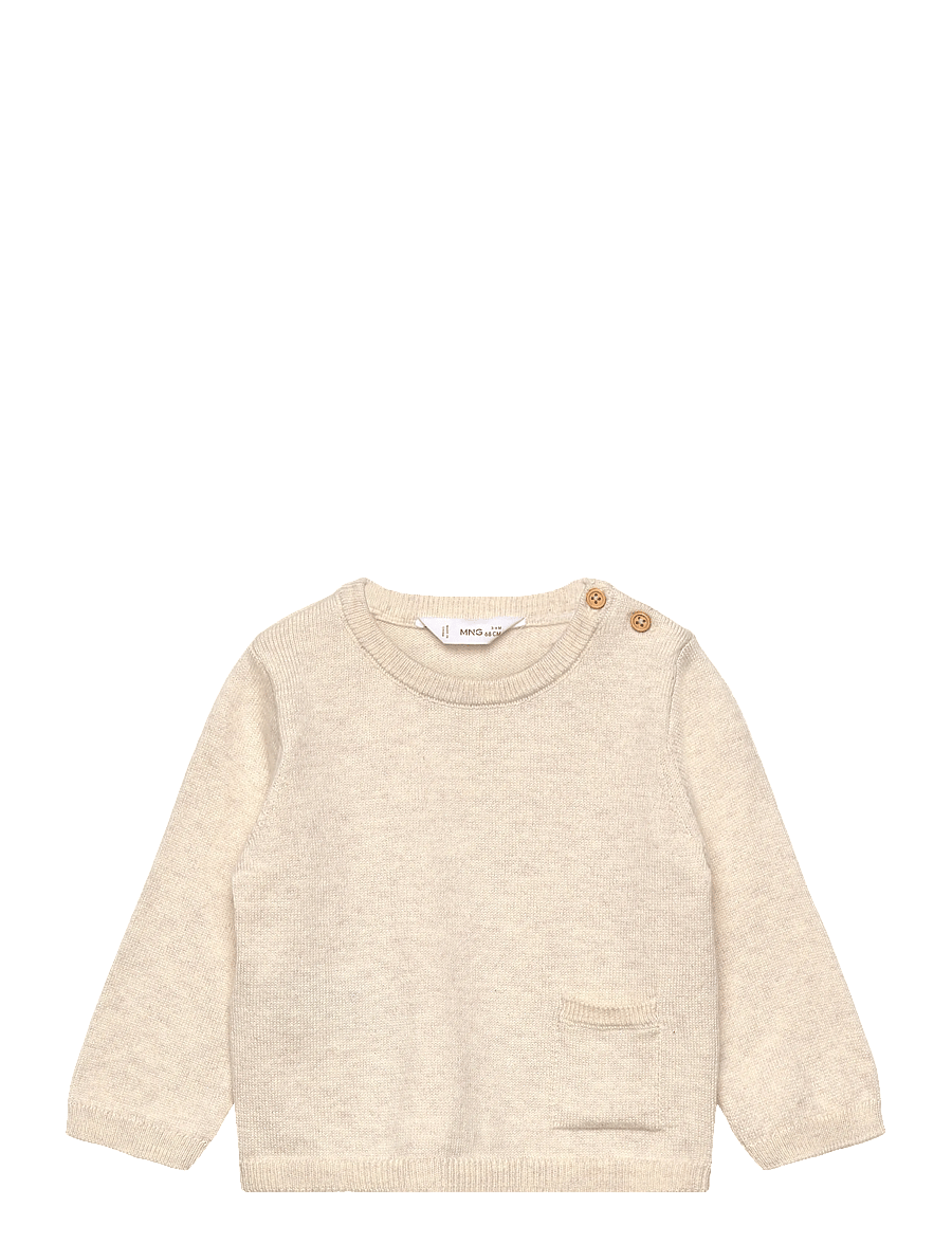 Mango - Knit pocket sweater - trøjer - lt pastel brown - 0