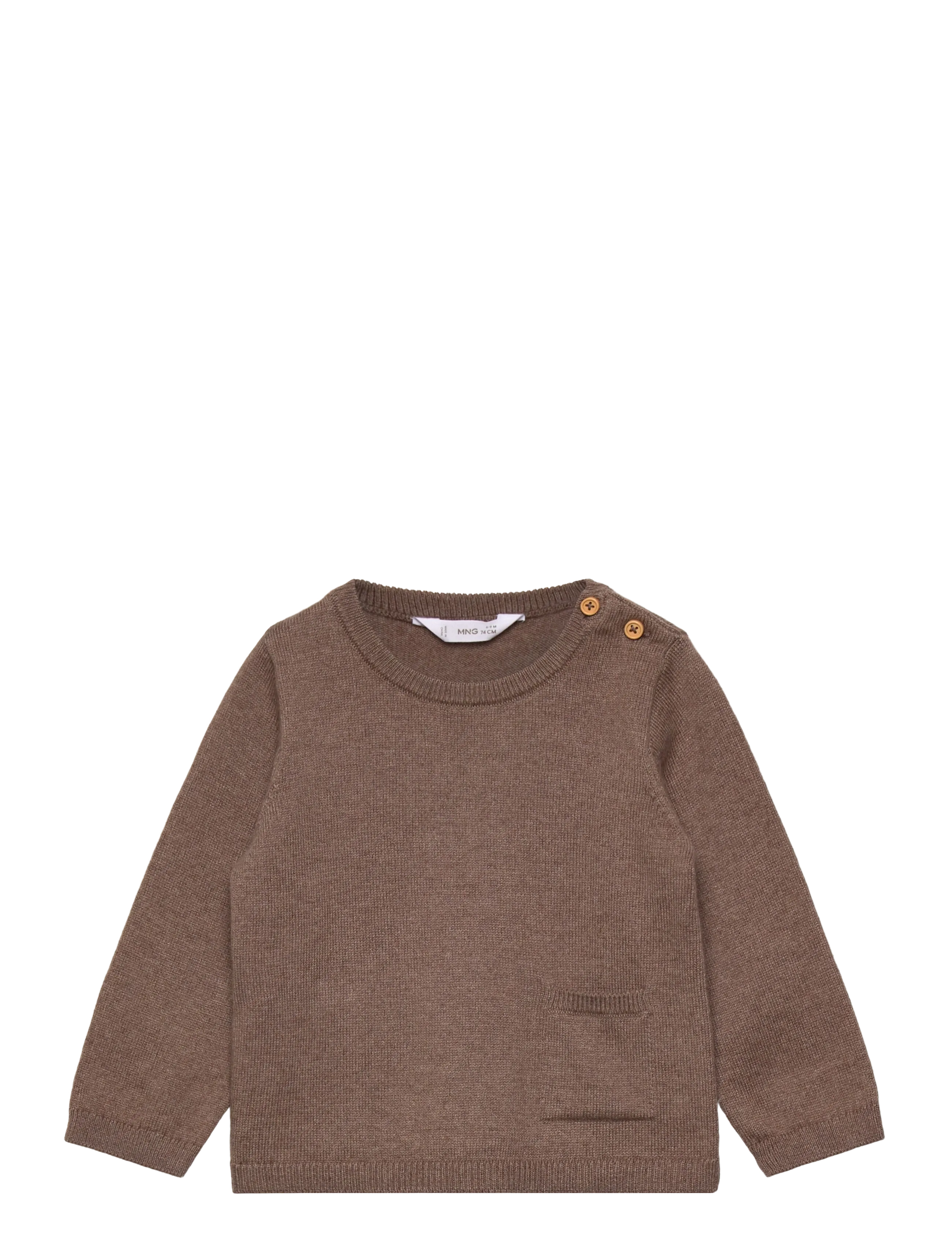 Mango Knit pocket sweater - Mango - MEDIUM BROWN / brown