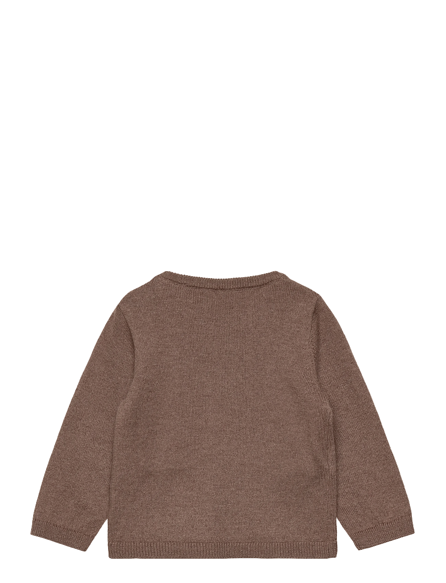Mango - Knit pocket sweater - stickade tröjor - medium brown - 1