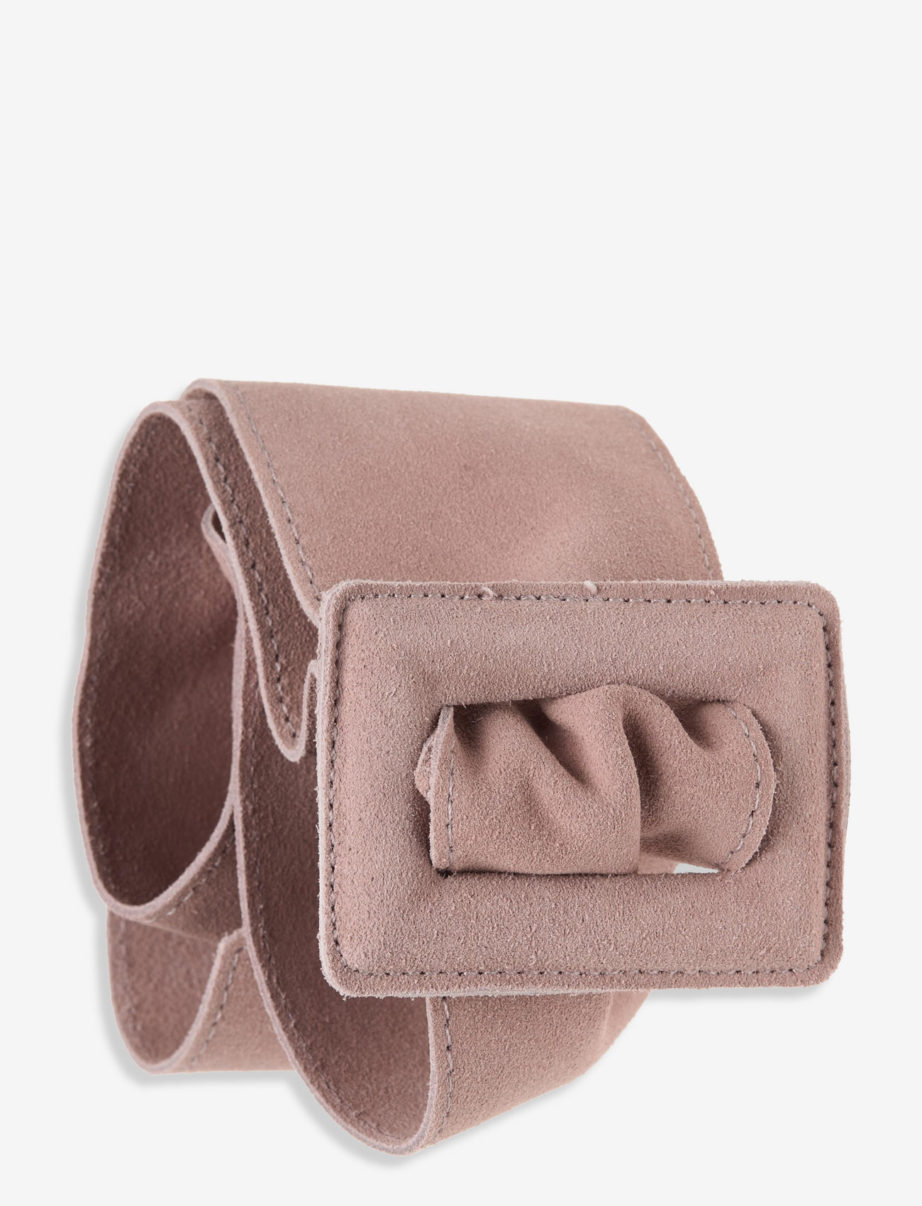 Mango - Buckle leather belt - pastel pink - 1