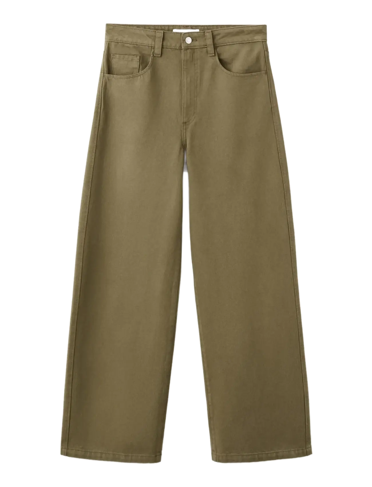 MANGO Mid-Rise Balloon Jeans Khaki - 32 - Damen
