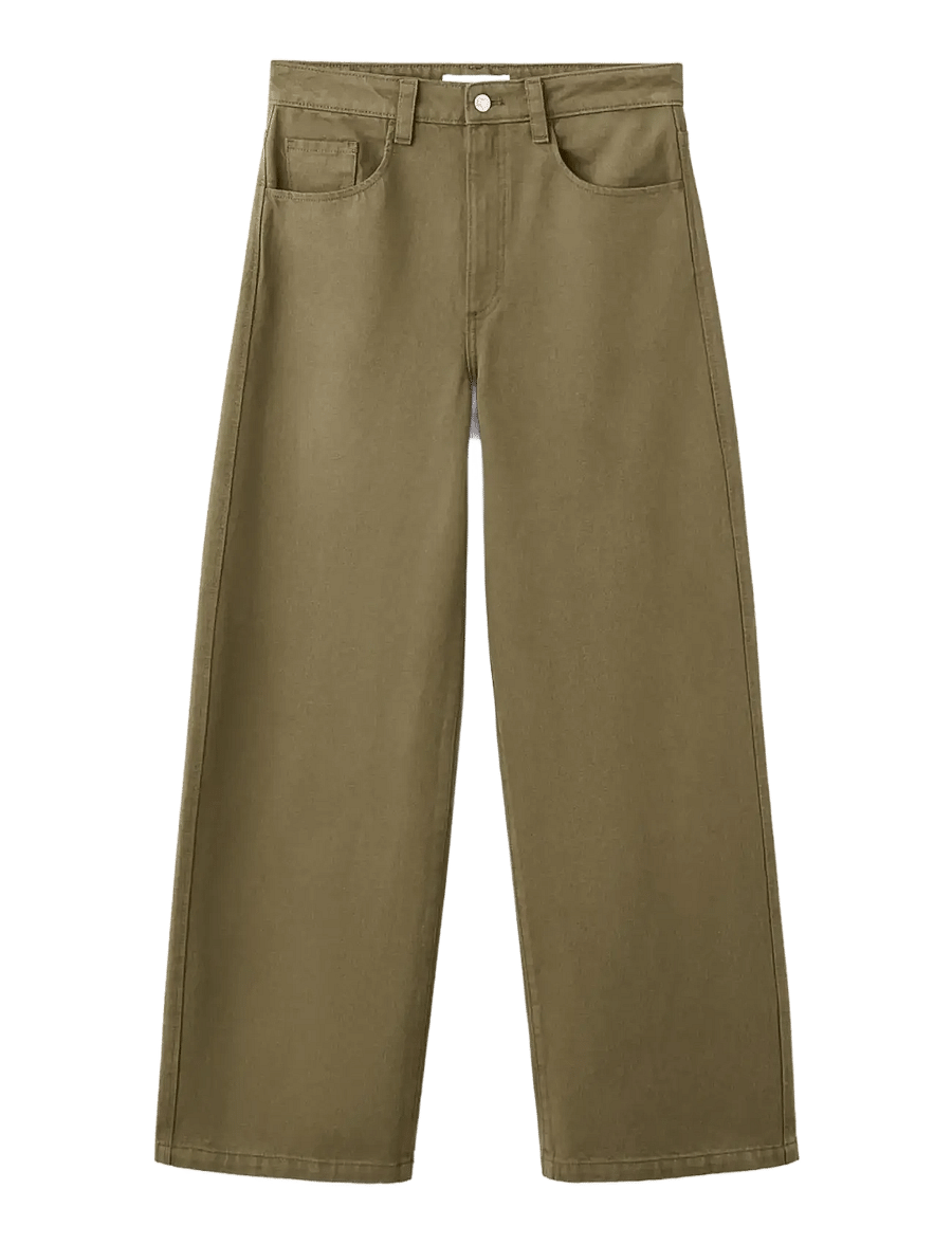 Mango - Mid-rise balloon jeans - brede jeans - beige - khaki - 1