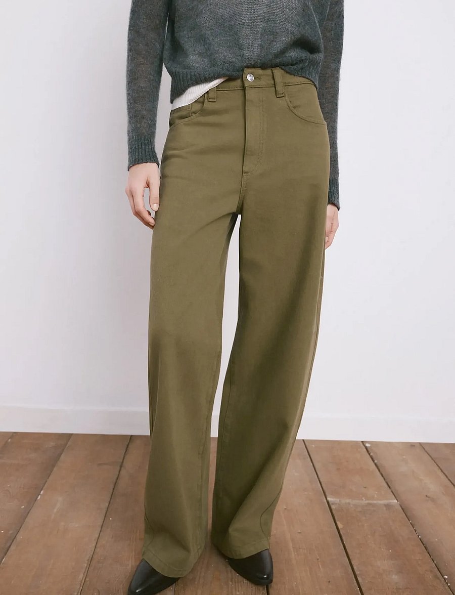 Mango - Mid-rise balloon jeans - brede jeans - beige - khaki - 0