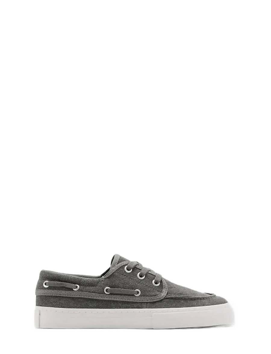 Mango - Nautical lace-up shoes - kangaskengät - grey - 0