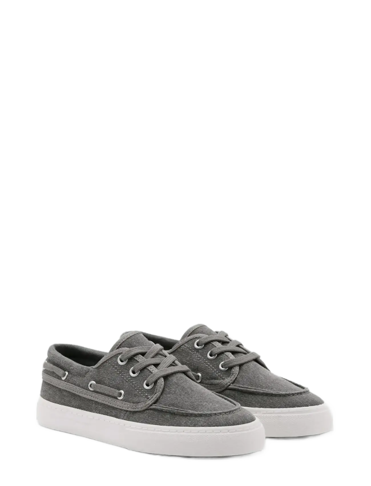 Mango - Nautical lace-up shoes - tyg sneakers - grey - 1