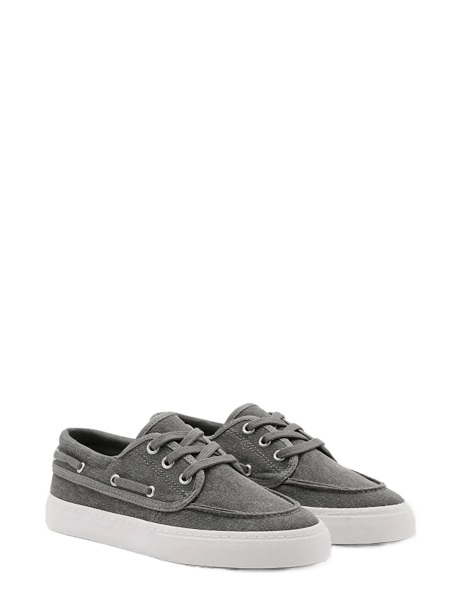 Mango - Nautical lace-up shoes - kangaskengät - grey - 1