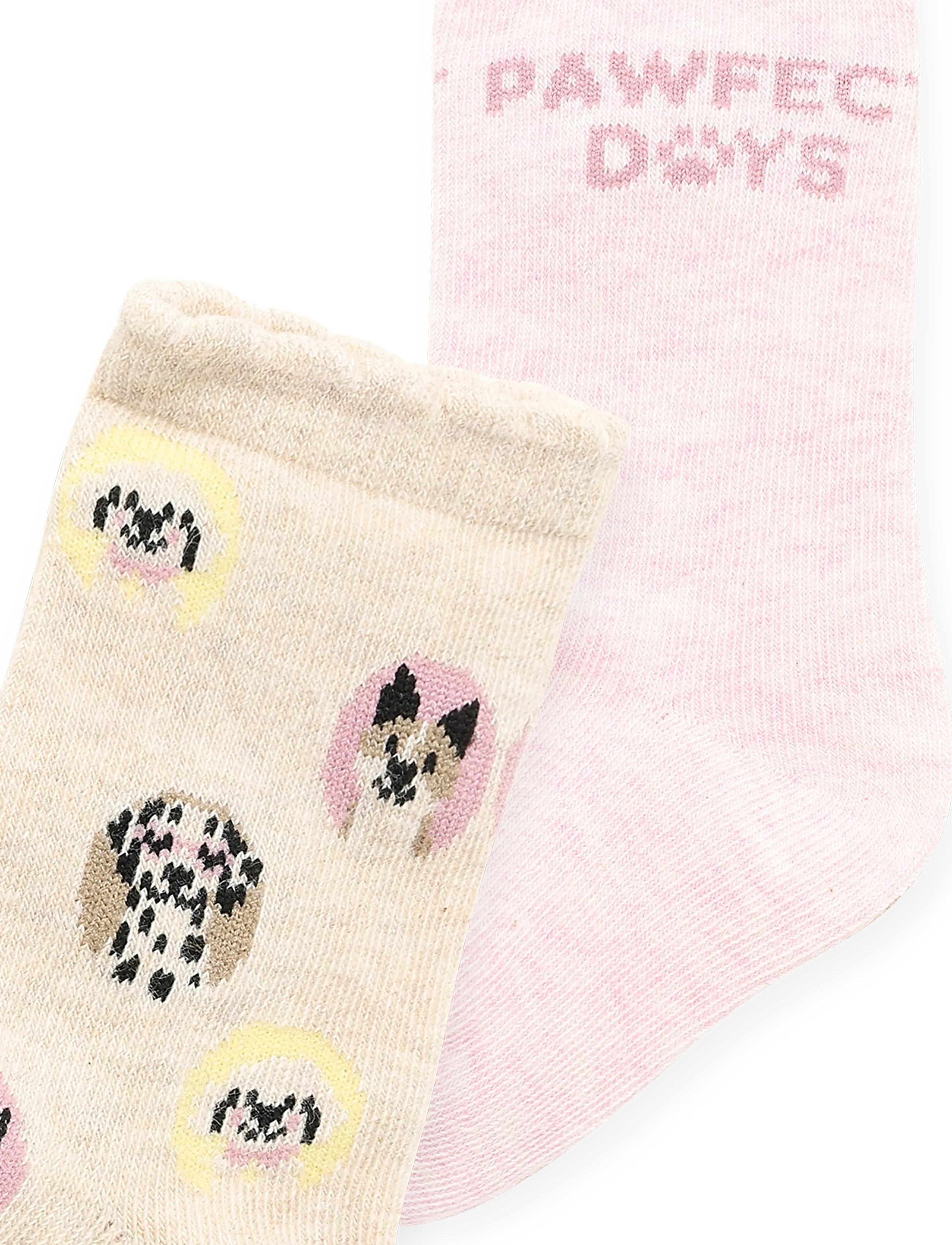 Mango - 2 pack patterned socks - bebisstrumpor - light beige - 4