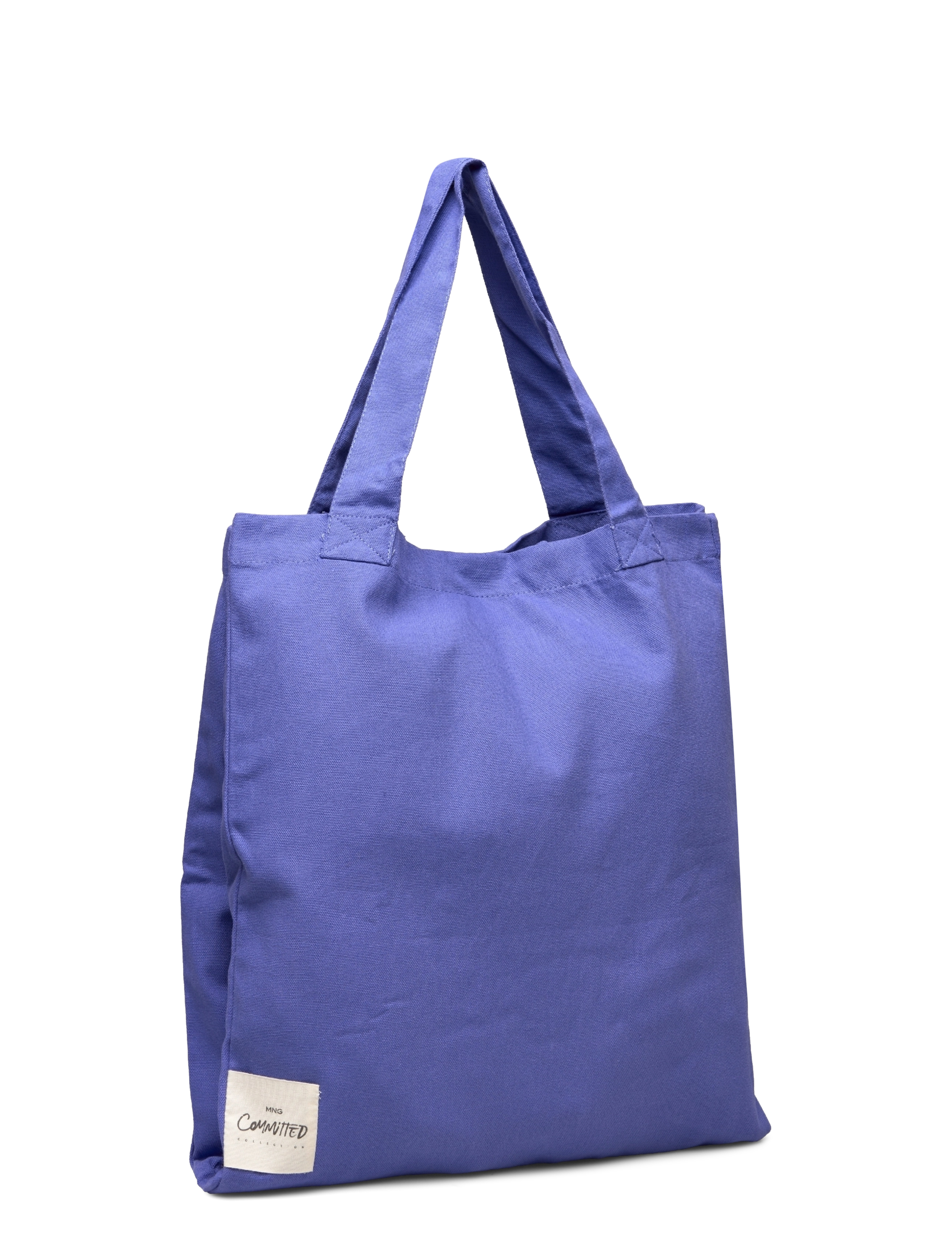 Mango - Cotton shopper bag - electirc blue - 4