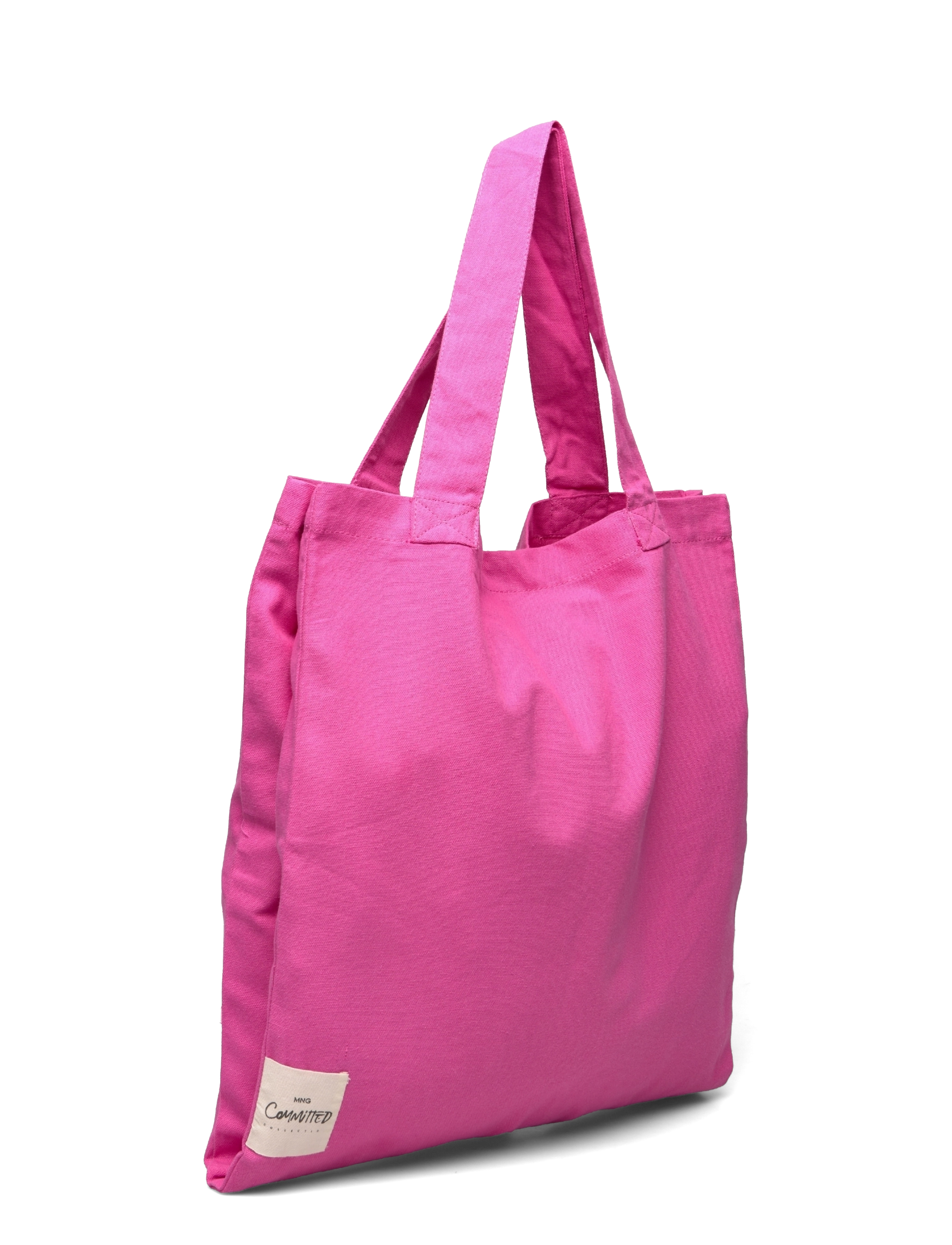 Mango - Cotton shopper bag - fuchsia - 4