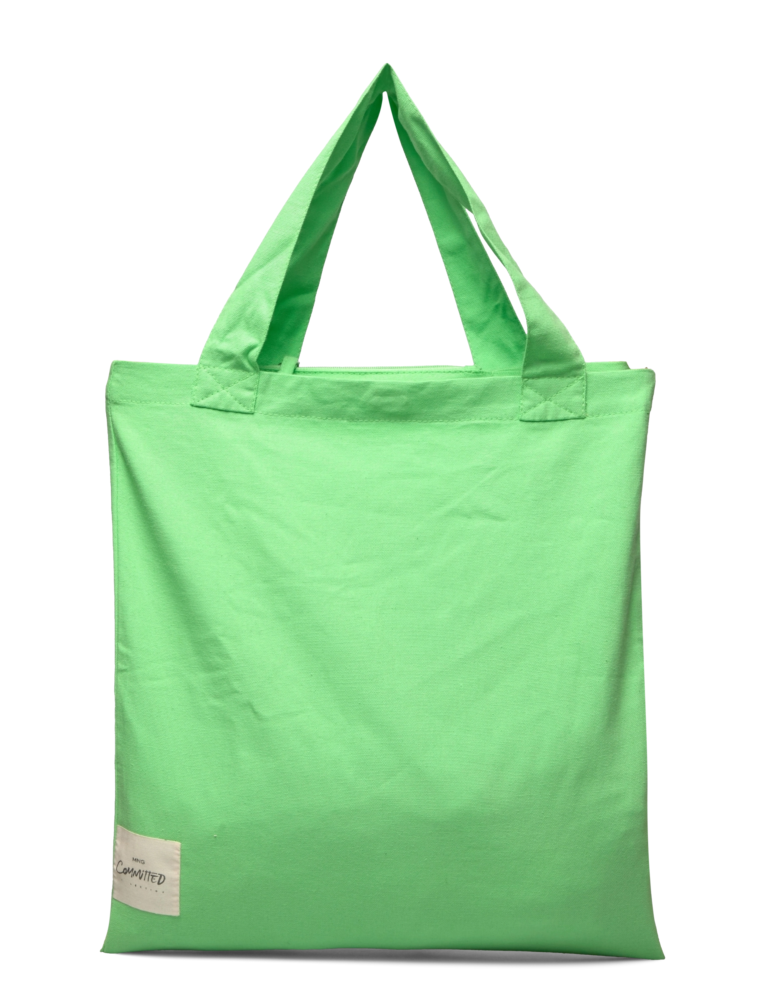 Mango - Cotton shopper bag - green - 0
