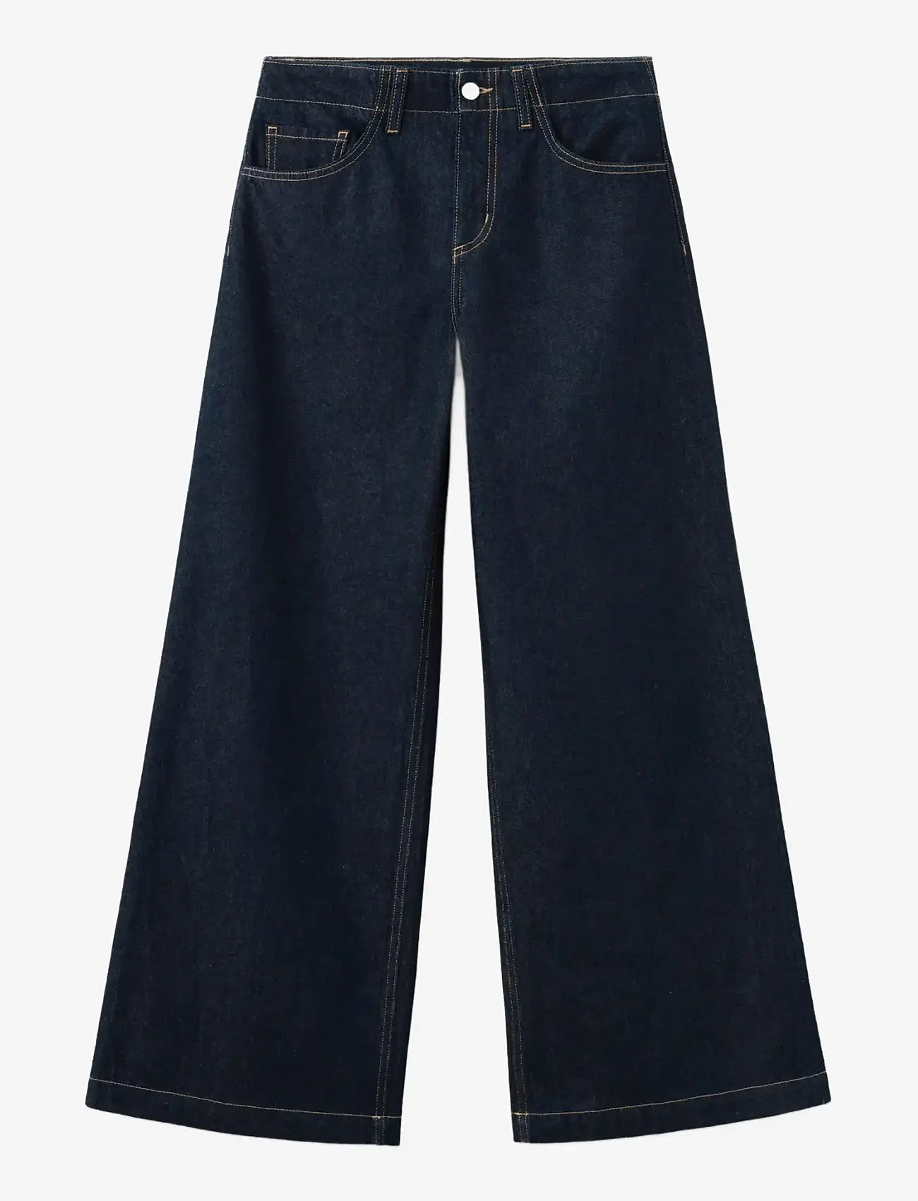Mango - Wide leg mid-rise jeans - vida jeans - open blue - 1