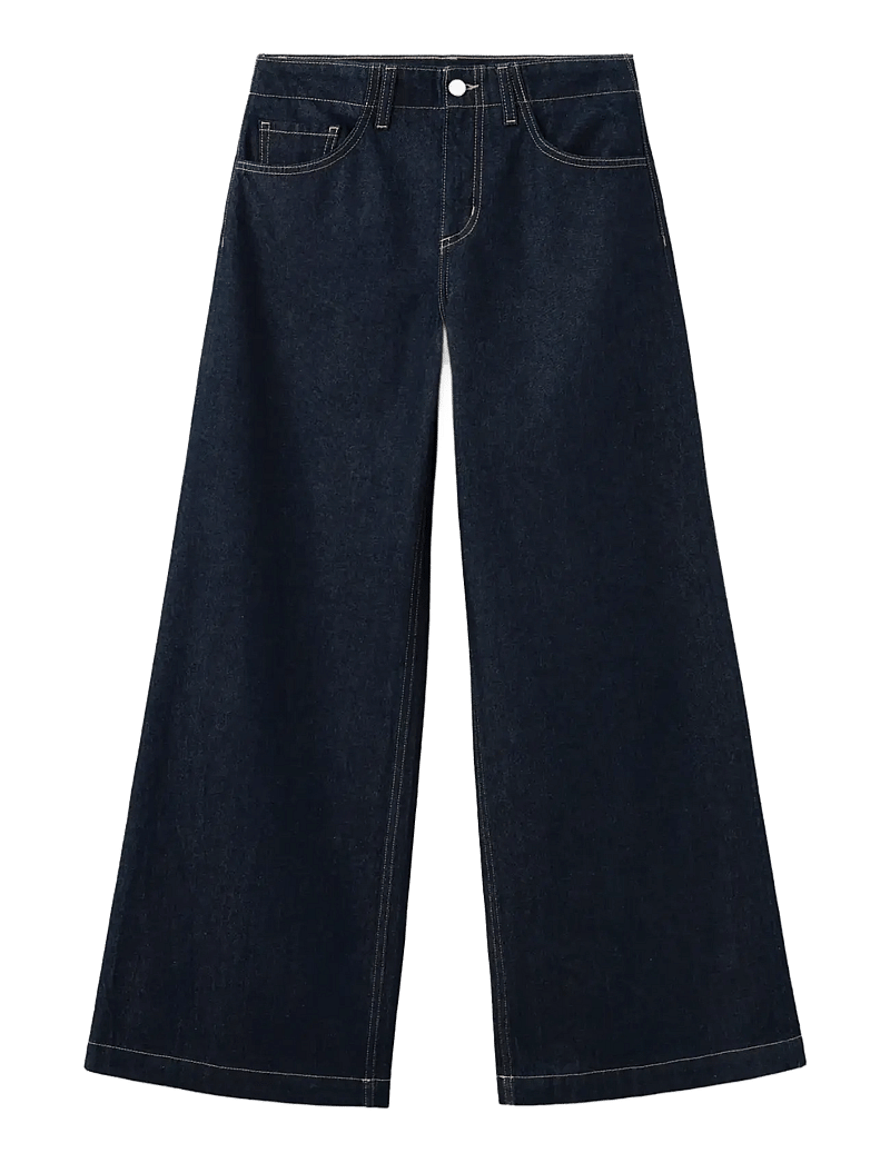 Mango - Wide leg mid-rise jeans - vida jeans - open blue - 1
