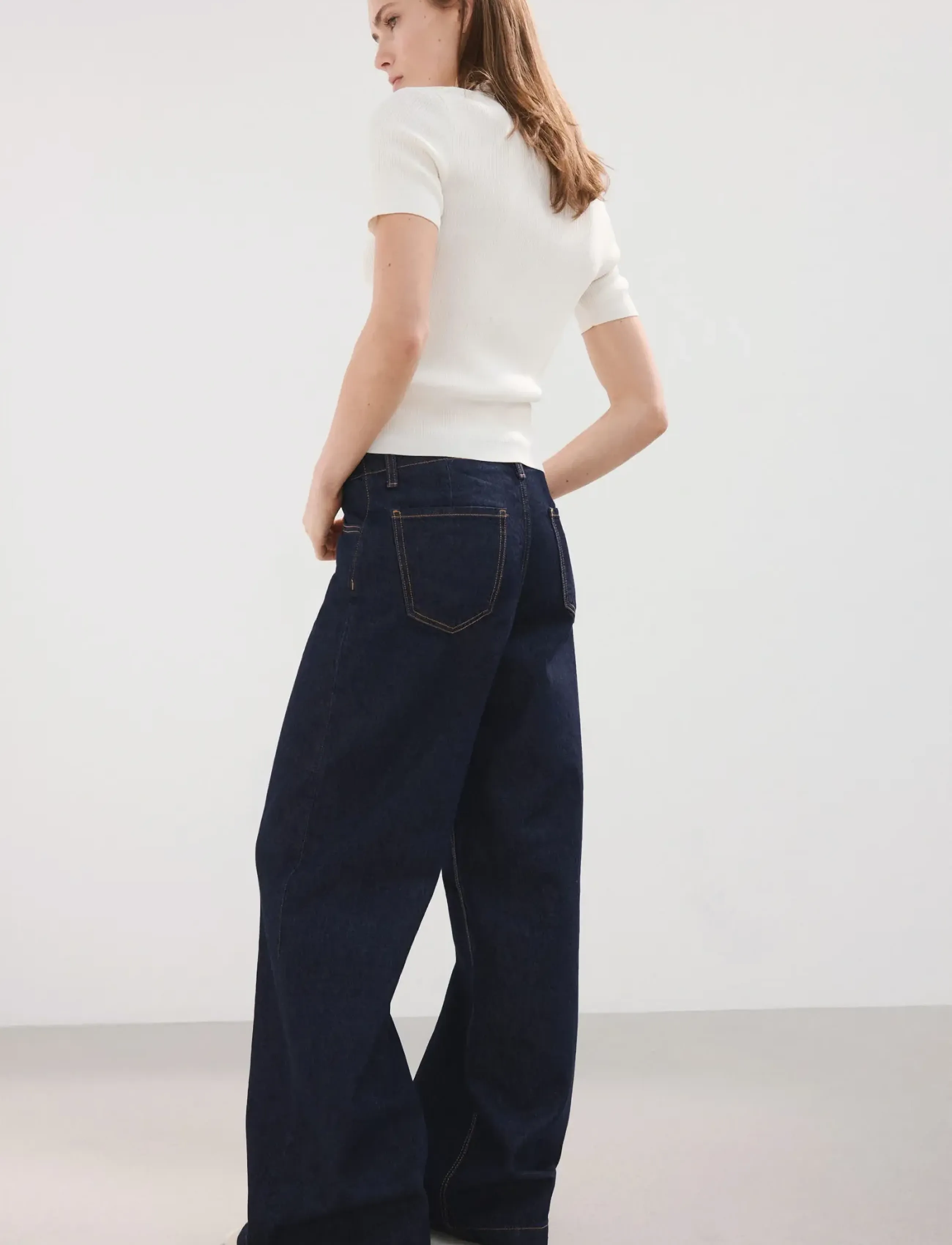 Mango - Wide leg mid-rise jeans - vida jeans - open blue - 2