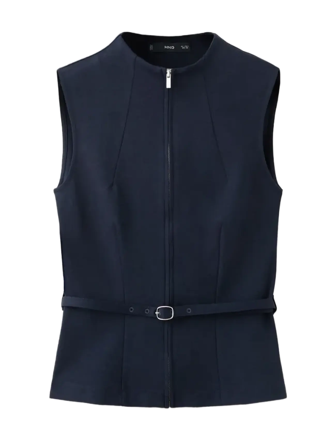 MANGO Zipper Fitted Weste Navy - L - Damen