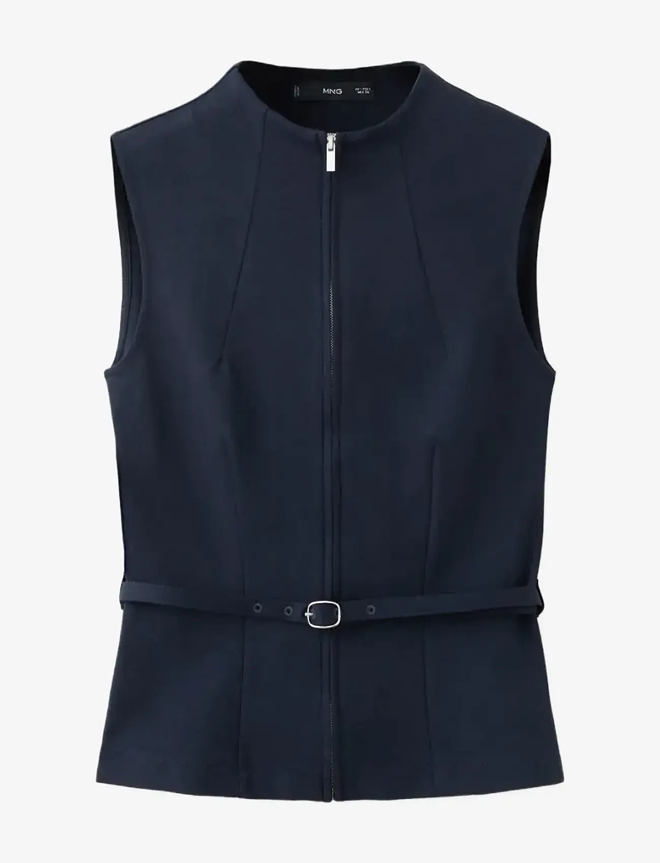 Mango - Zipper fitted waistcoat - Ærmeløse bluser - navy - 1