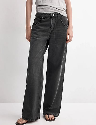 Mango Mid-rise straight jeans - Byxor - OPEN GREY / grey