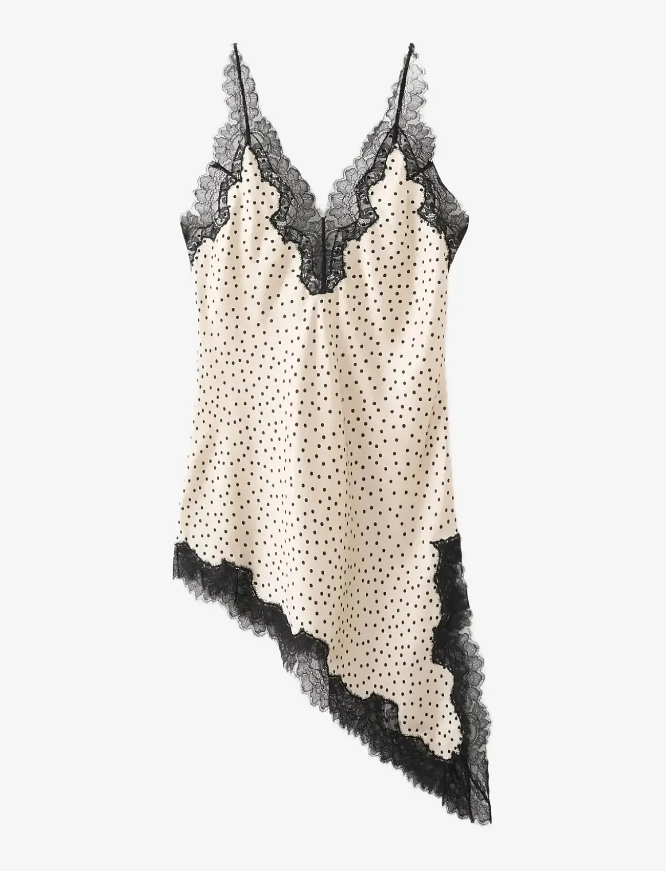 Mango - Polka dots lace top - særlige begivenheder - light beige - 1