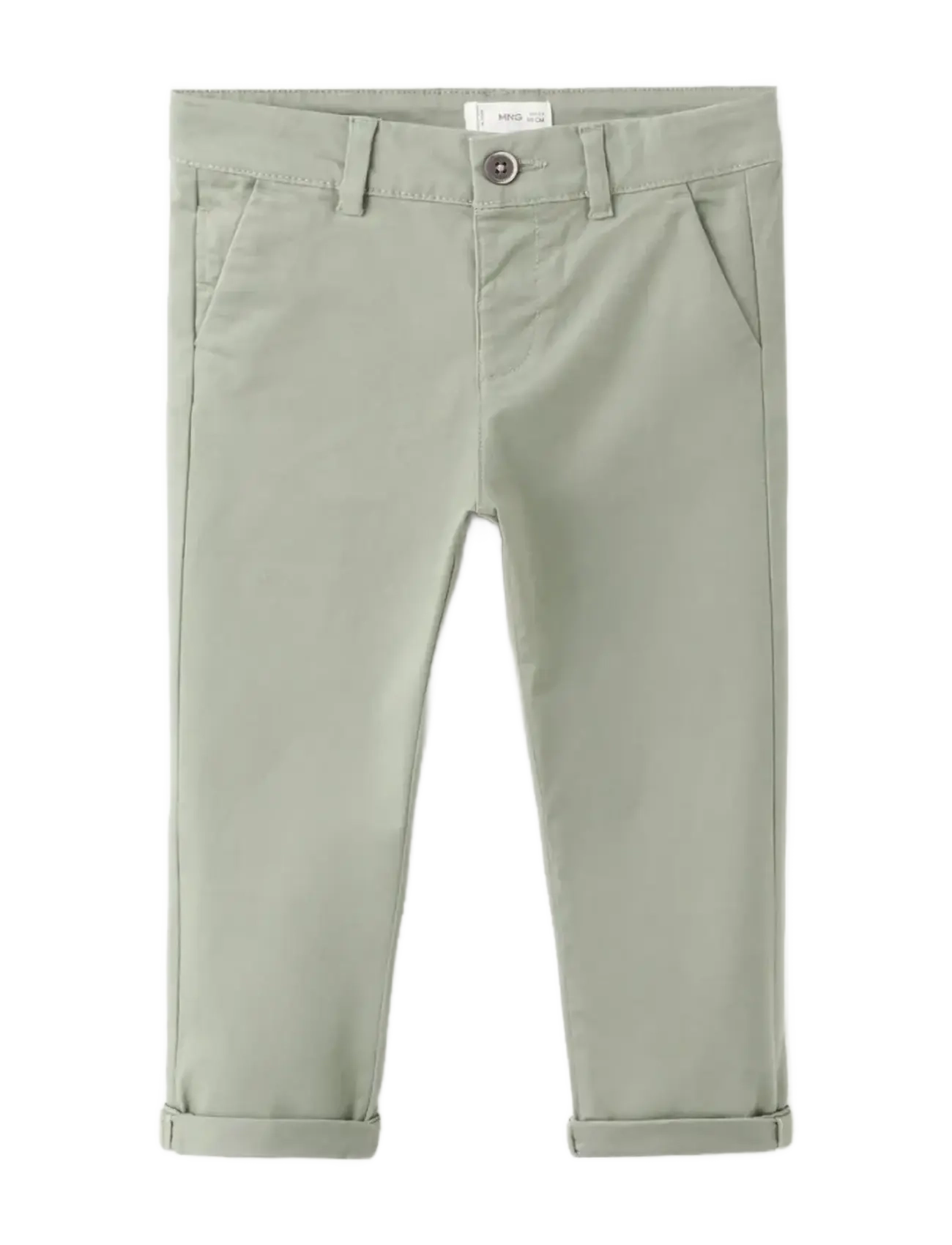 Mango Cotton Chinos, Børn, Chinobukser, Grøn, Str: 3-4