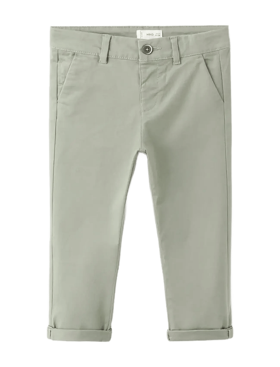 Mango - Cotton chinos - chinos - beige - khaki - 0