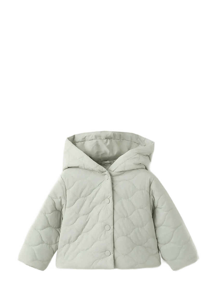 Mango - Hooded quilted jacket - quiltade jackor - green - 0