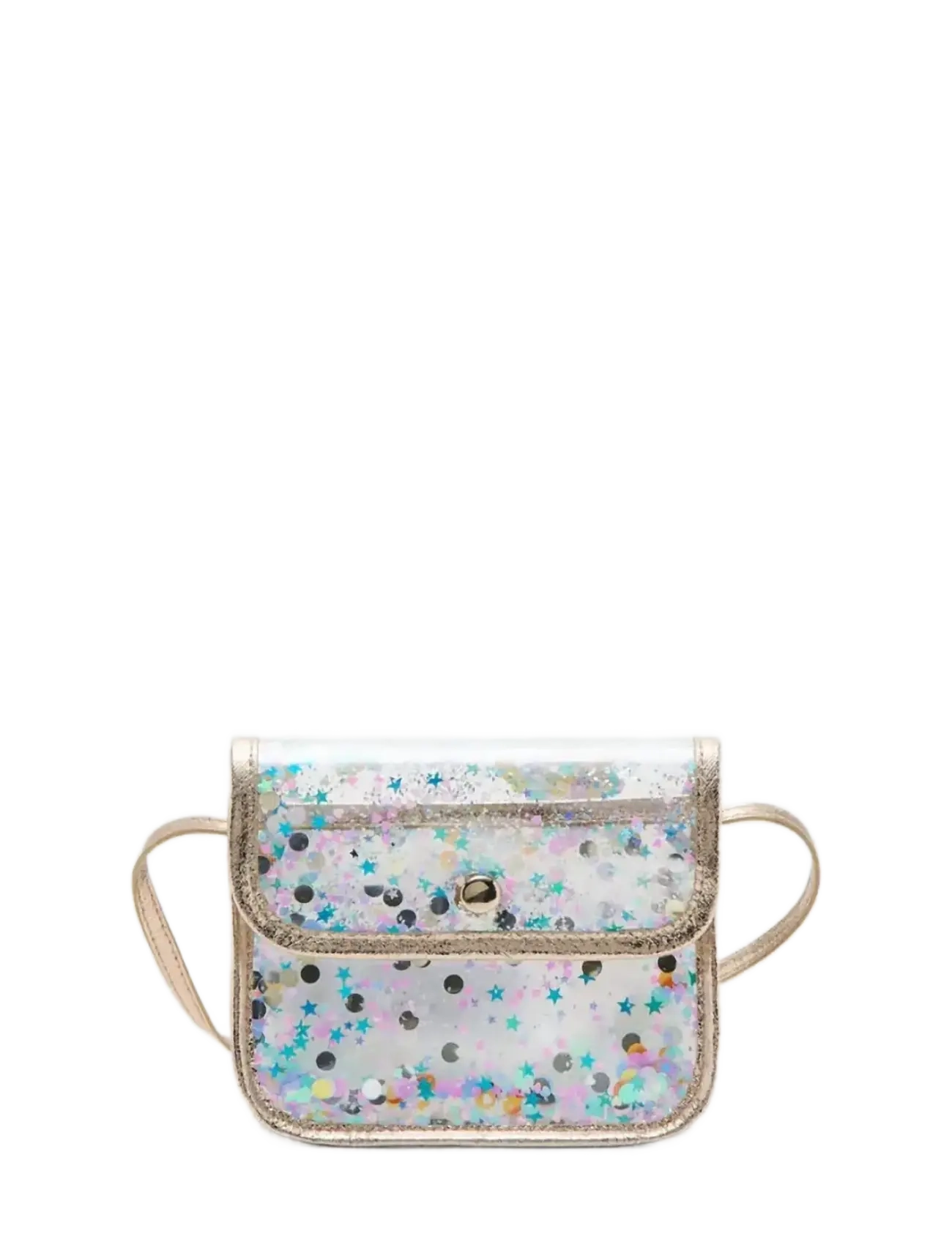 Mango Glitter Transparent Handbag, One Size, Gold, Tasker > Totes & Small Bags, Børn