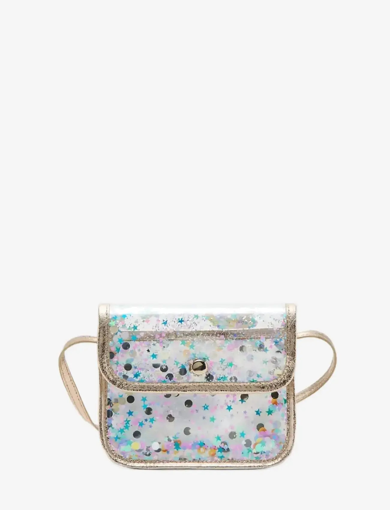 Mango - Glitter transparent handbag - totes & små tasker - gold - 0