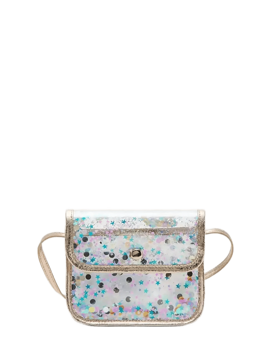 Mango - Glitter transparent handbag - totes & små tasker - gold - 0