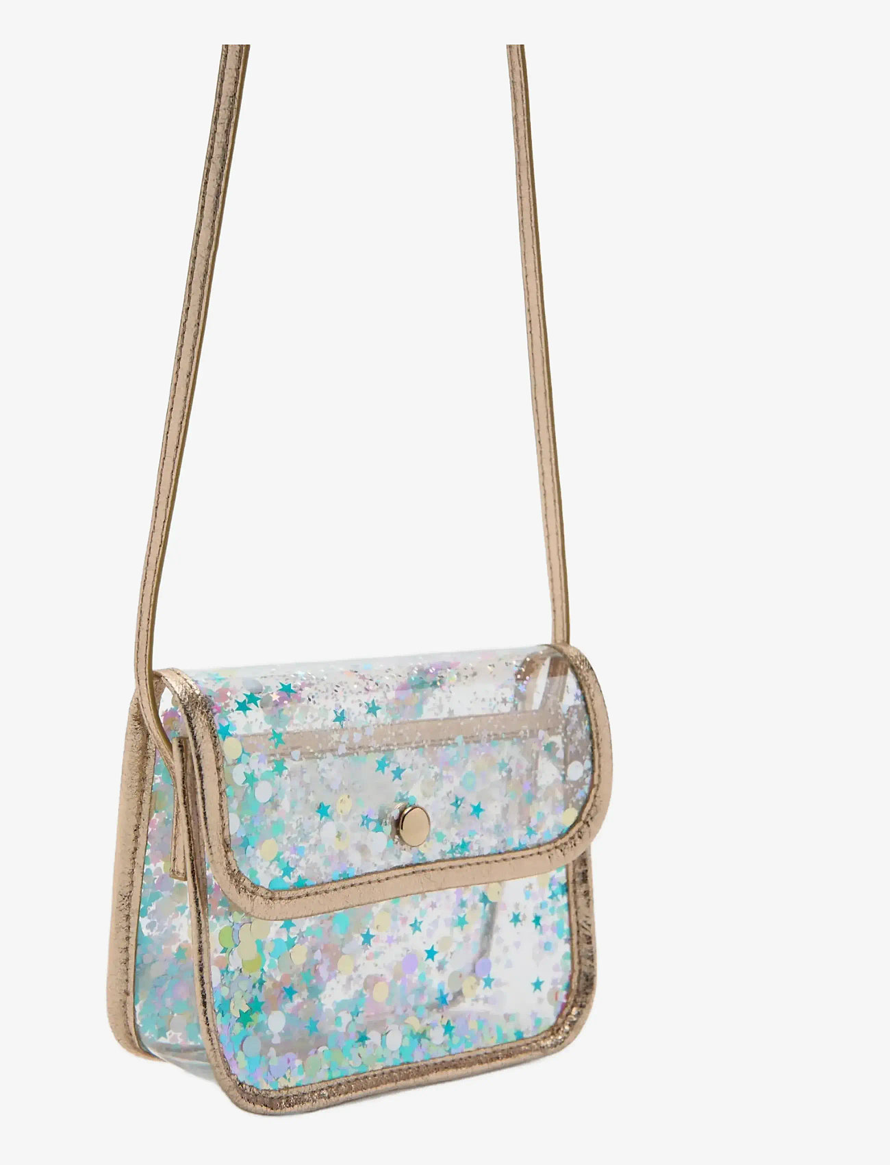 Mango - Glitter transparent handbag - totes & små tasker - gold - 1