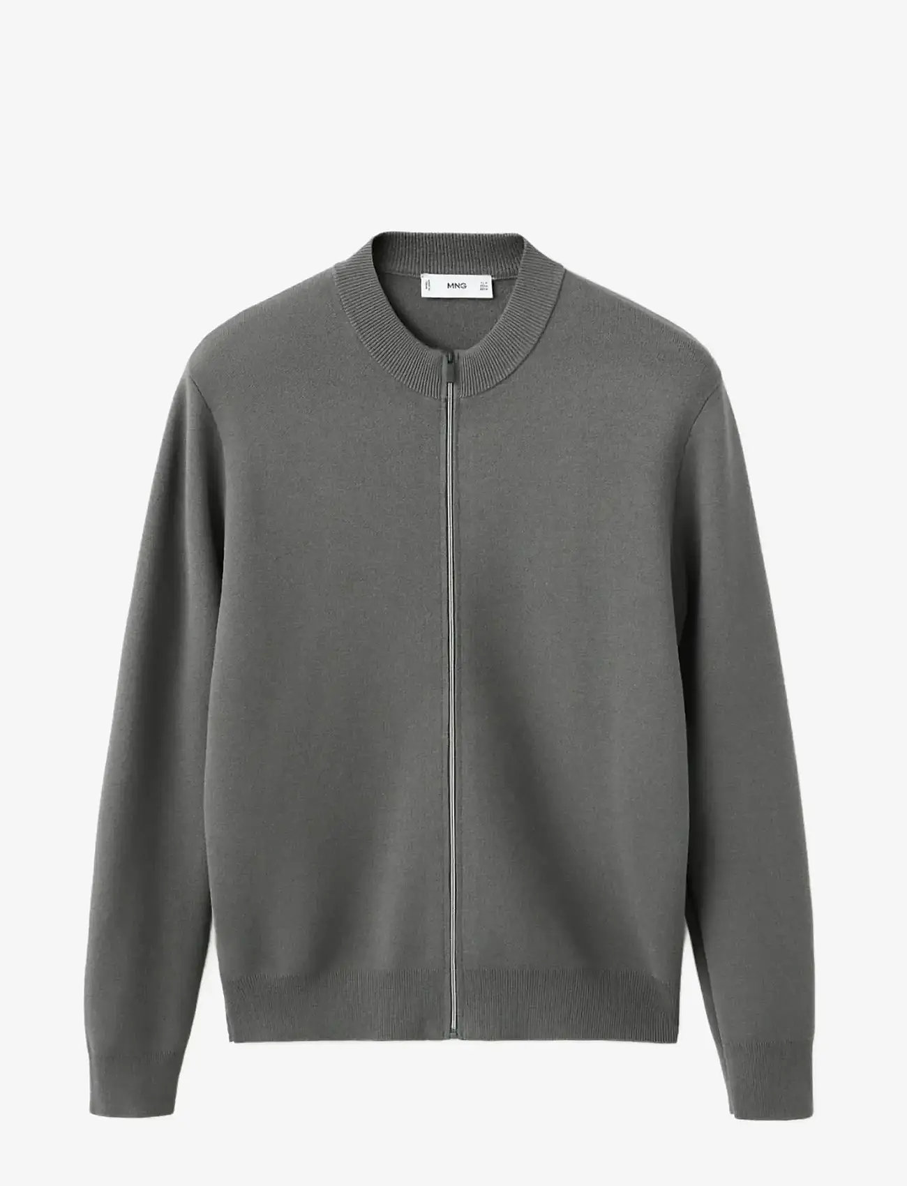 Mango - Comfort stretch knit cardigan - koftor - dark grey - 1