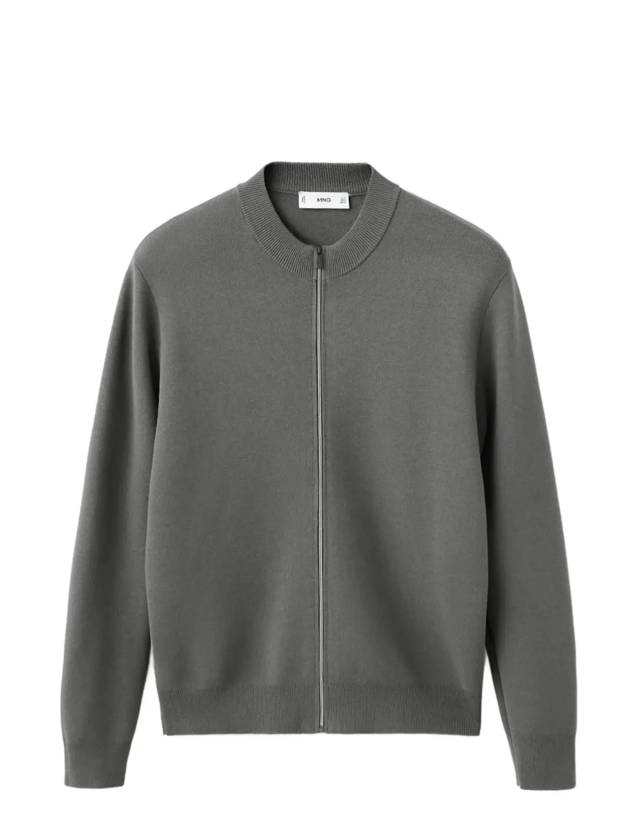 Mango - Comfort stretch knit cardigan - koftor - dark grey - 1