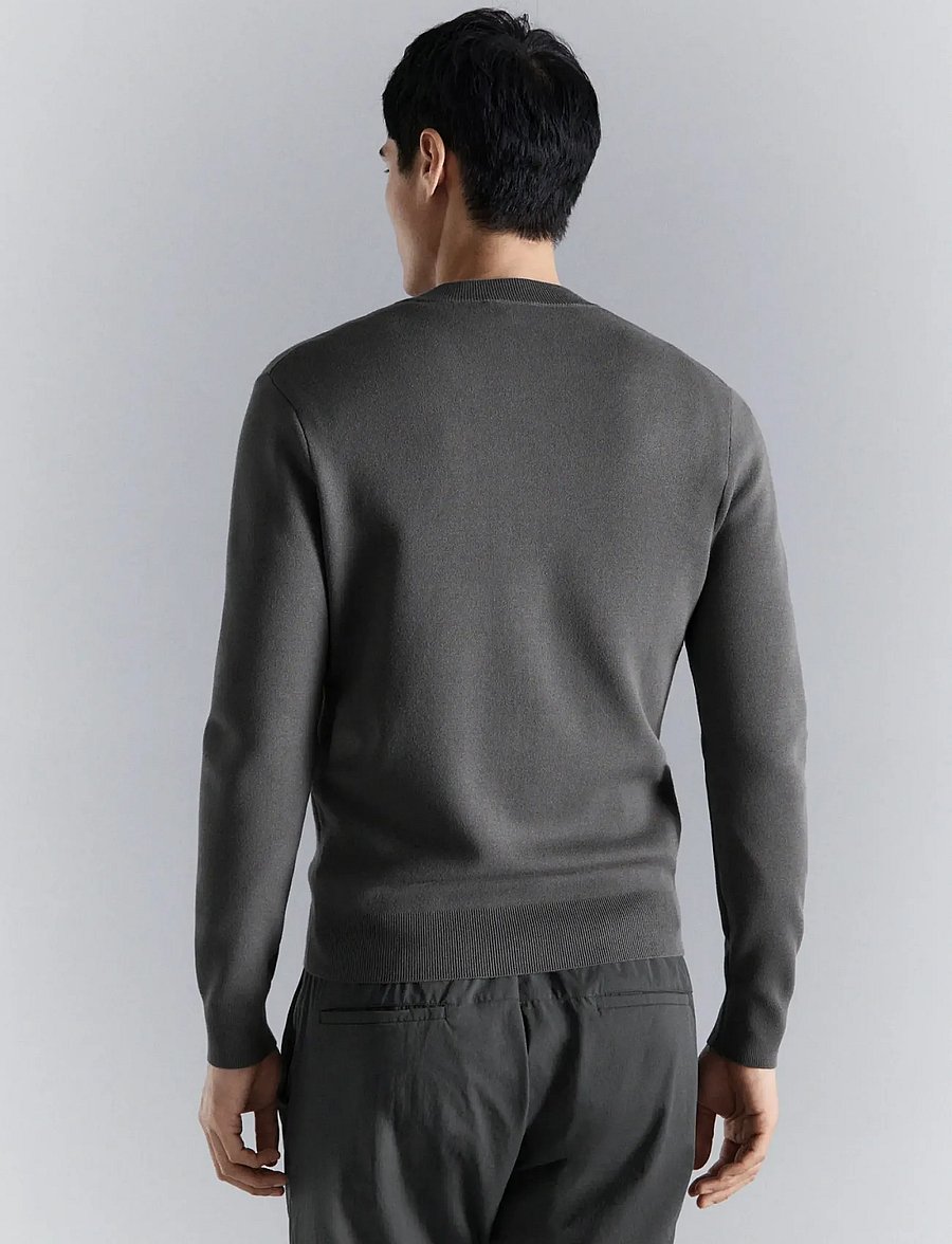 Mango - Comfort stretch knit cardigan - koftor - dark grey - 2