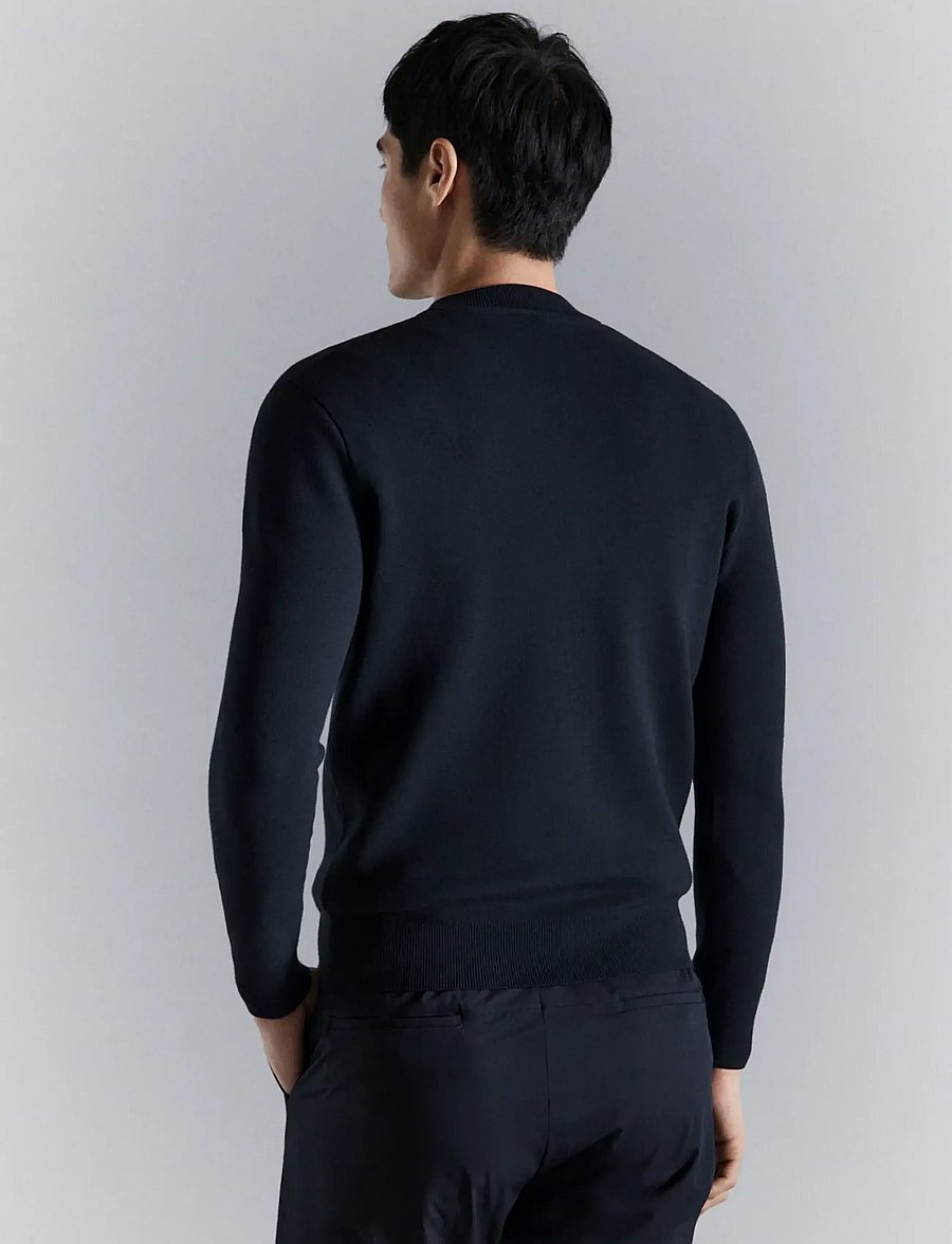 Mango - Comfort stretch knit cardigan - cardigans - navy - 2