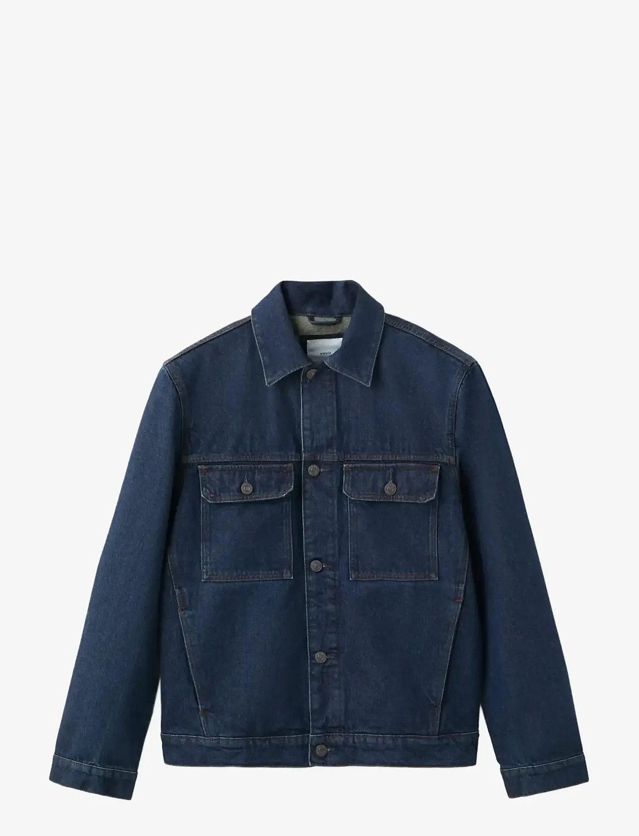 Mango - 100% cotton denim jacket with pockets - forårsjakker - open blue - 1