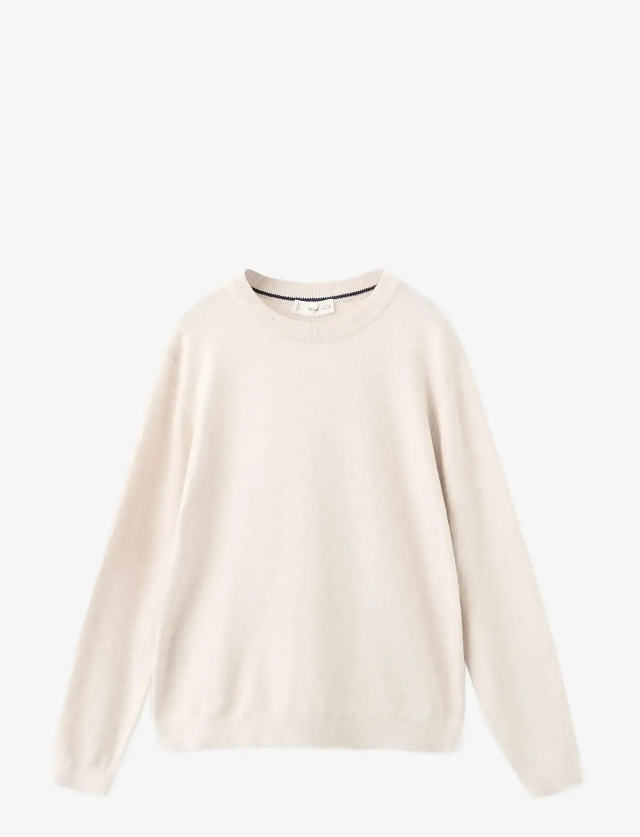 Mango - Knitted cotton sweater - trøjer - light beige - 1