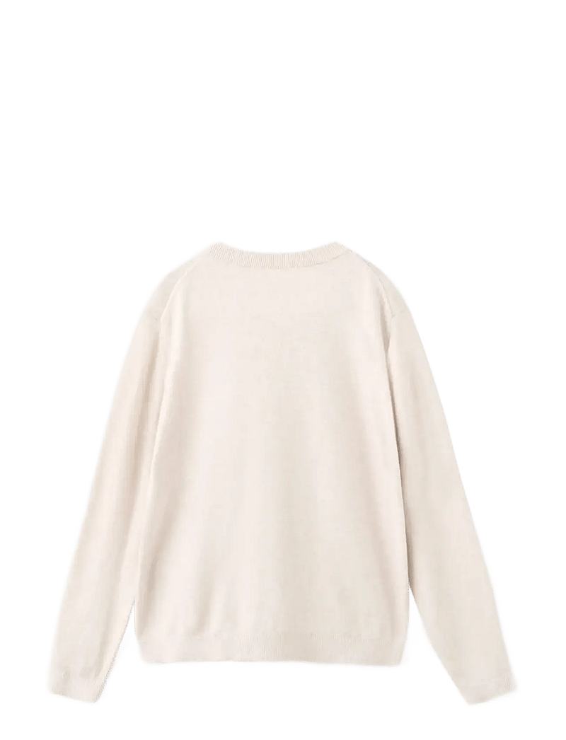Mango - Knitted cotton sweater - trøjer - light beige - 2