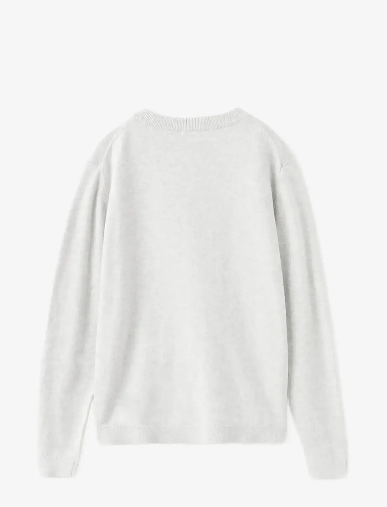 Mango - Knitted cotton sweater - trøjer - lt pastel grey - 1